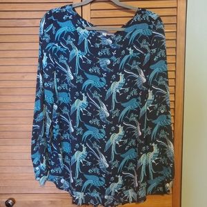 Loft Bird Print Blouse